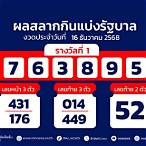 ขอตรวจหวยรางวัลที่ 1